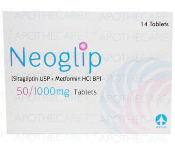 Picture of Neoglip 50/1000mg Tab 7x2s
